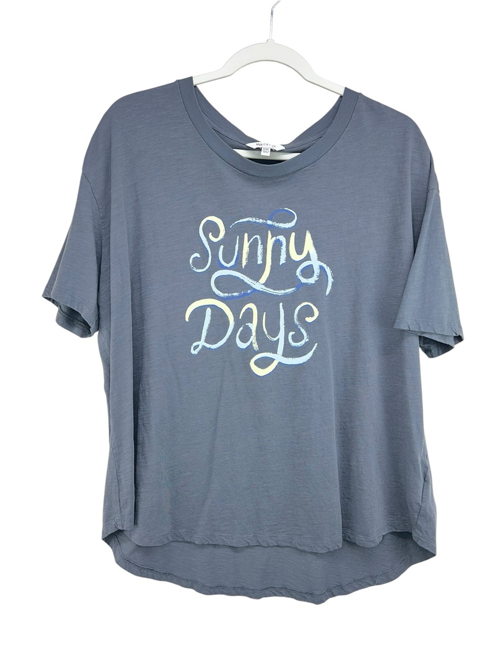 WildFox Sunny Days Gray Short Sleeve Tee Womens XXL - Picture 1 of 6
